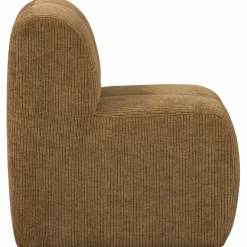 Discount WOOOD Mojo eetbankje 84 cm met rugleuning ribstof Honinggeel