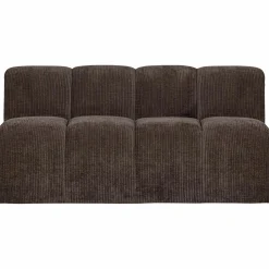 Sale WOOOD Mojo eetbankje 164 cm met rugleuning ribstof Bruin