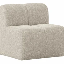 New WOOOD Mojo eetbankje 84 cm met rugleuning bouclé Beige melange