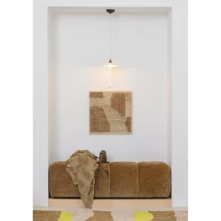 WOOOD Mojo eetbankje 164 cm ribstof Honinggeel