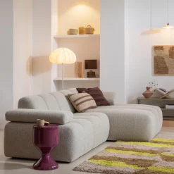 WOOOD Mojo eetbankje 164 cm ribstof Honinggeel