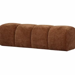 Discount WOOOD Mojo eetbankje 164 cm ribstof Roestbruin