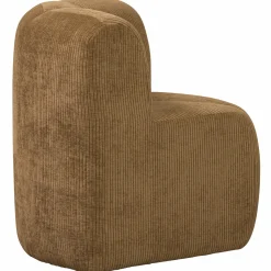 Sale WOOOD Mojo eetbankje hoek met rugleuning ribstof Honinggeel