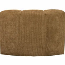 Sale WOOOD Mojo eetbankje hoek met rugleuning ribstof Honinggeel