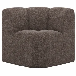 Outlet WOOOD Mojo eetbankje hoek met rugleuning wollig Bruin