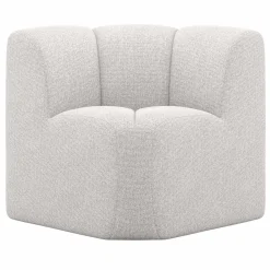 Online WOOOD Mojo eetbankje hoek met rugleuning bouclé ecru melange