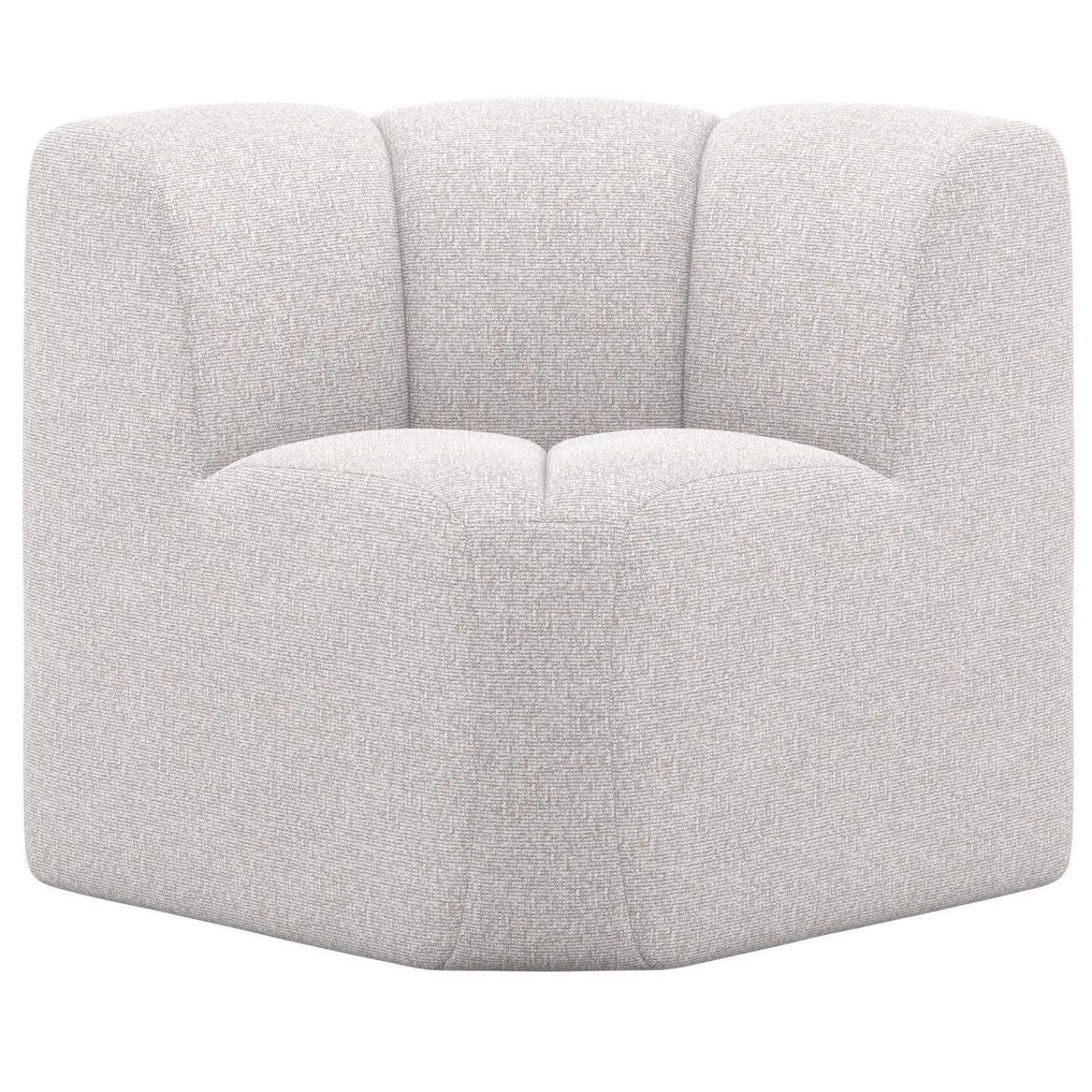 Online WOOOD Mojo eetbankje hoek met rugleuning bouclé ecru melange