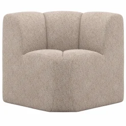 WOOOD Mojo eetbankje hoek met rugleuning wollig Donkerzand