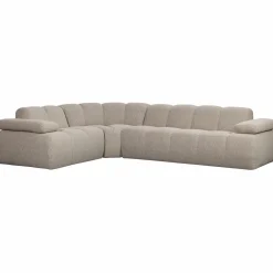 Clearance WOOOD Mojo hoekbank links bouclé Beige melange
