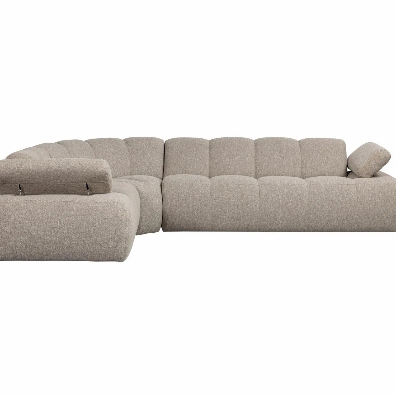 Clearance WOOOD Mojo hoekbank links bouclé Beige melange