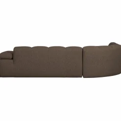 Online WOOOD Mojo hoekbank links bouclé Bruin melange