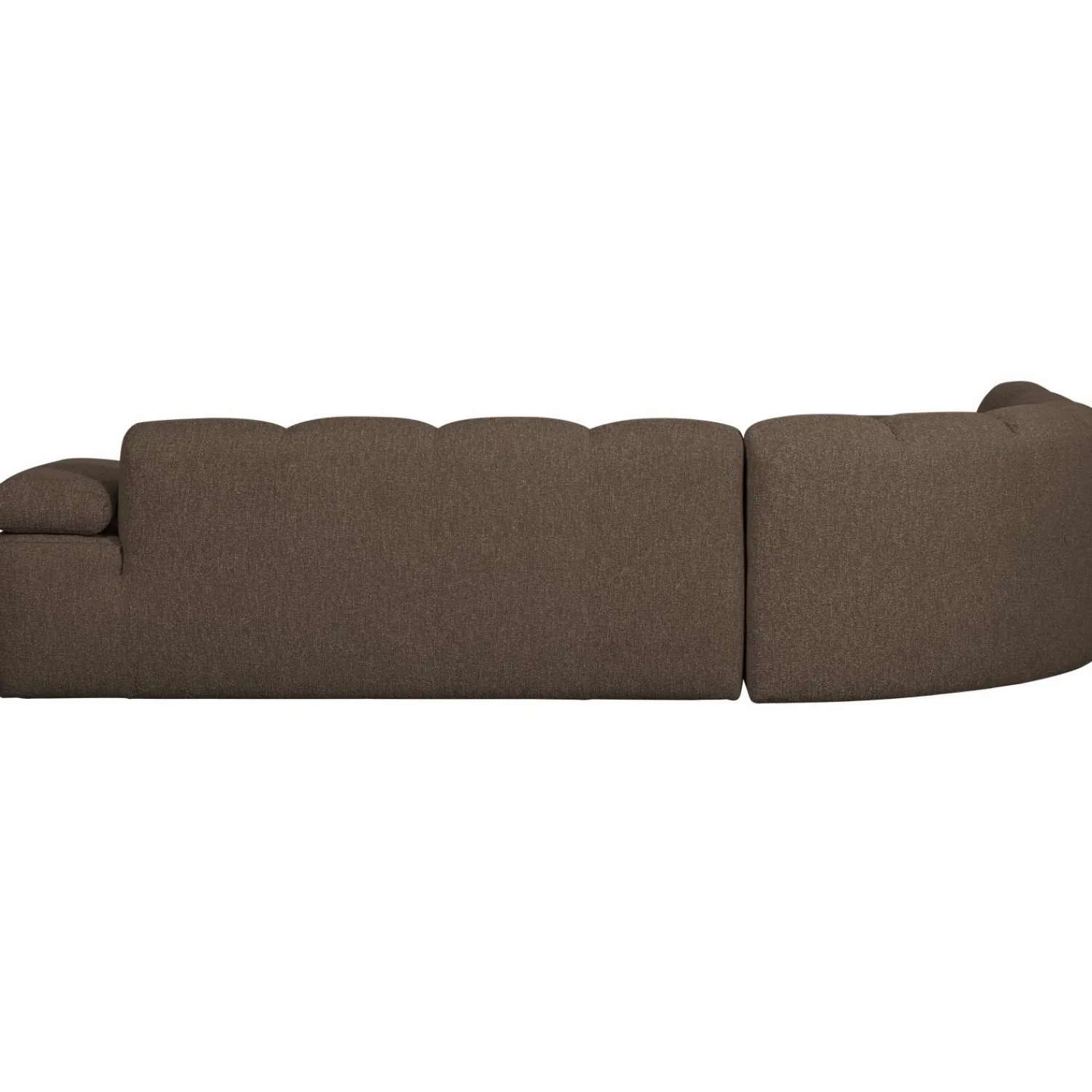 Online WOOOD Mojo hoekbank links bouclé Bruin melange