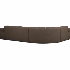 Online WOOOD Mojo hoekbank links bouclé Bruin melange