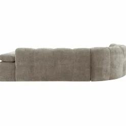 Hot WOOOD Mojo hoekbank links ribstof donker zand Donkerzand