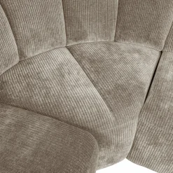 Hot WOOOD Mojo hoekbank links ribstof donker zand Donkerzand