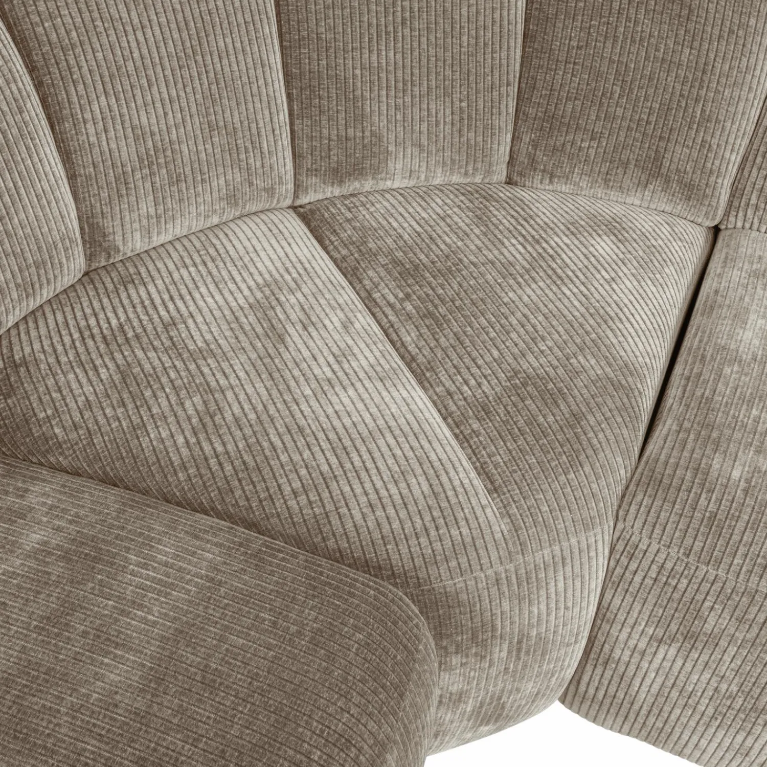 Hot WOOOD Mojo hoekbank links ribstof donker zand Donkerzand