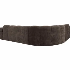 Outlet WOOOD Mojo hoekbank links ribstof Bruin