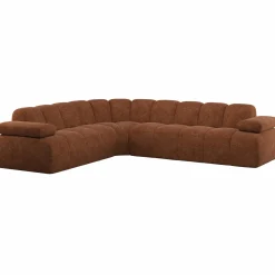 Clearance WOOOD Mojo hoekbank links wollig Roestbruin