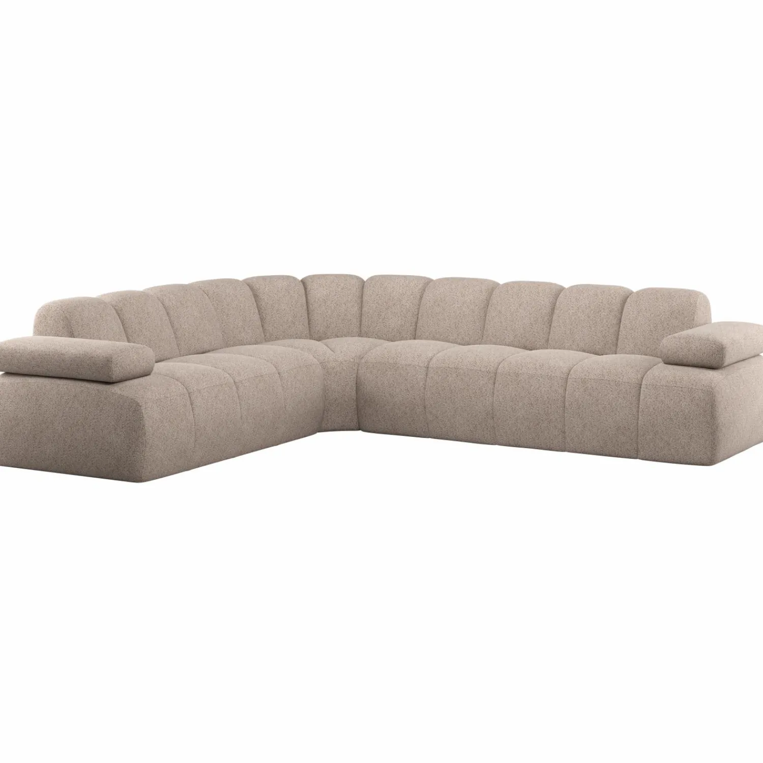 Discount WOOOD Mojo hoekbank links wollig Donkerzand