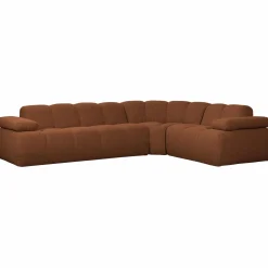 WOOOD Mojo hoekbank rechts bouclé Roestbruin melange