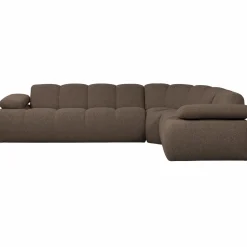 Online WOOOD Mojo hoekbank rechts bouclé Bruin melange