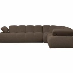 Online WOOOD Mojo hoekbank rechts bouclé Bruin melange