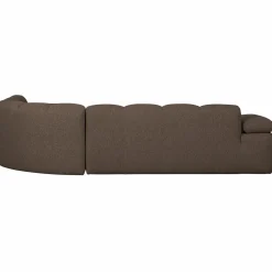 Online WOOOD Mojo hoekbank rechts bouclé Bruin melange