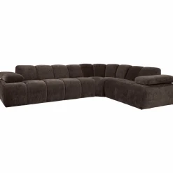 WOOOD Mojo hoekbank rechts ribstof Bruin