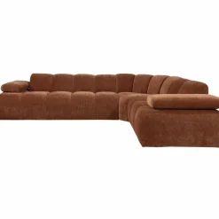 Best WOOOD Mojo hoekbank rechts ribstof Roestbruin