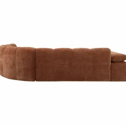Best WOOOD Mojo hoekbank rechts ribstof Roestbruin