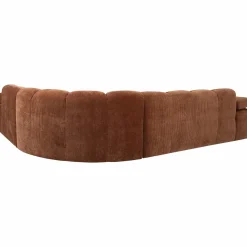 Best WOOOD Mojo hoekbank rechts ribstof Roestbruin