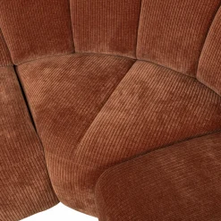 Best WOOOD Mojo hoekbank rechts ribstof Roestbruin