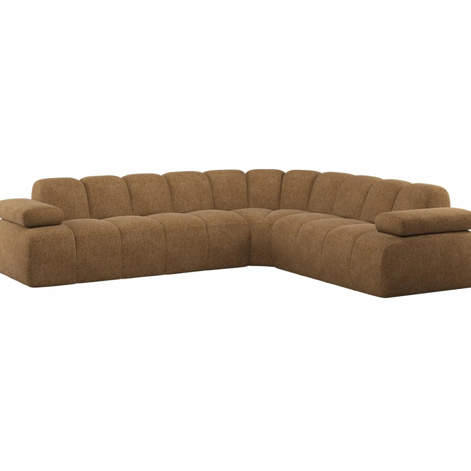 Outlet WOOOD Mojo hoekbank rechts wollig Honinggeel