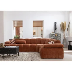 Outlet WOOOD Mojo hoekelement ribstof Roestbruin