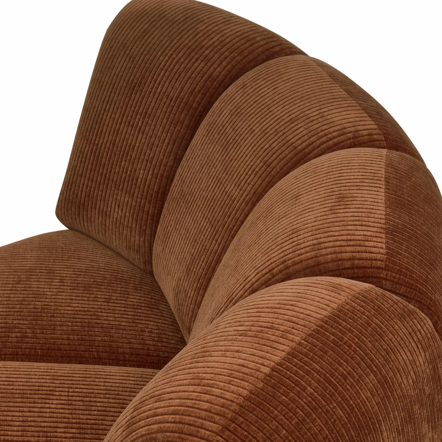 Outlet WOOOD Mojo hoekelement ribstof Roestbruin