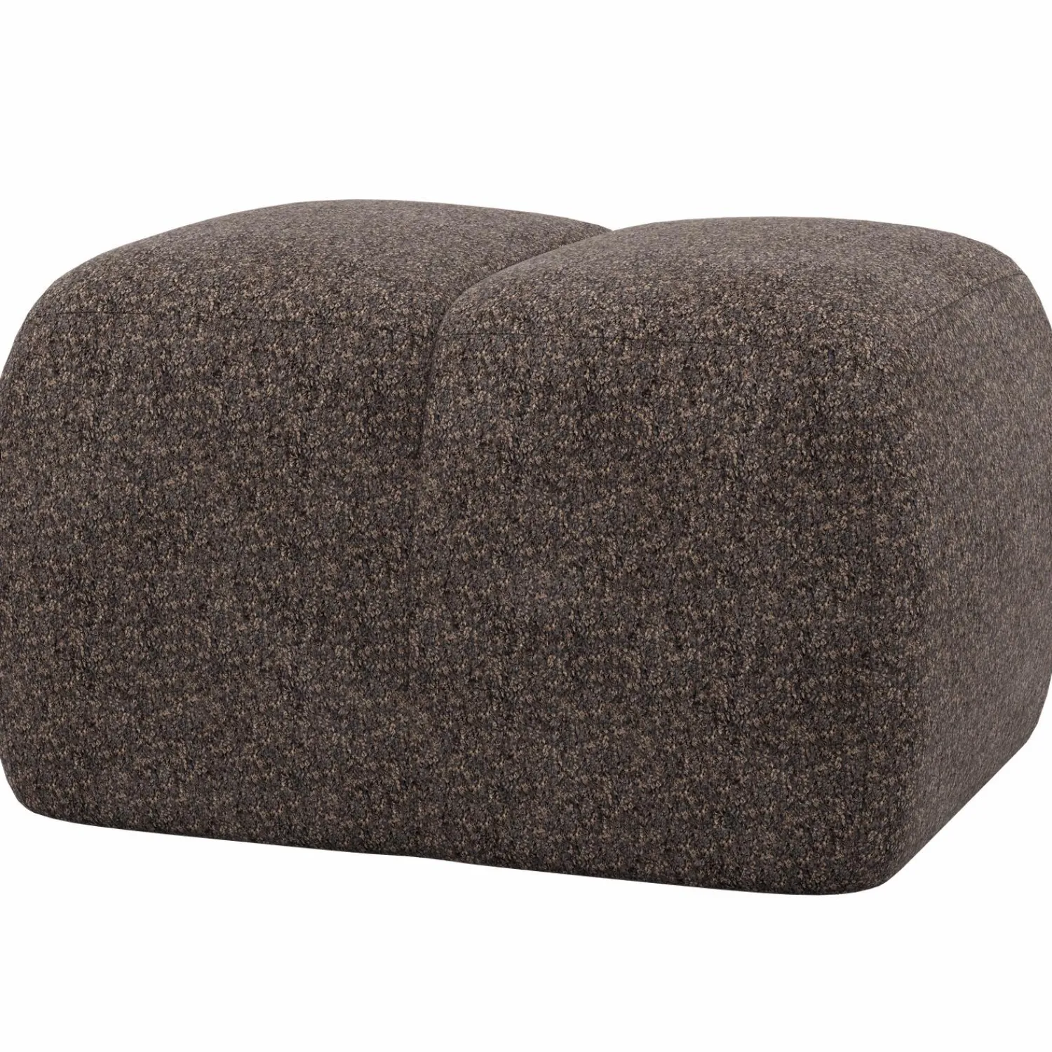 Best WOOOD Mojo poef wollig Bruin