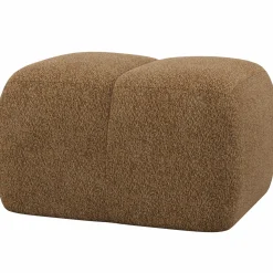 Hot WOOOD Mojo poef wollig Honinggeel