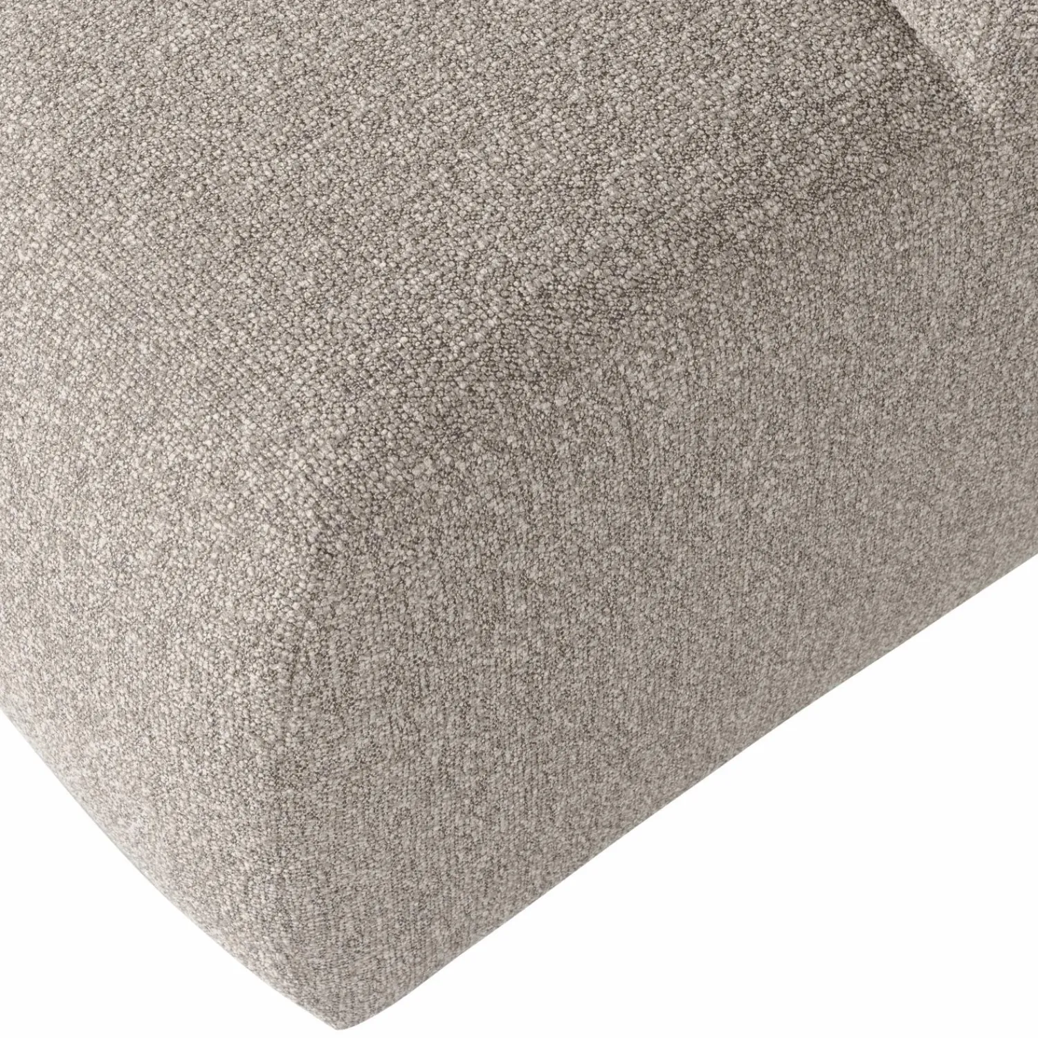 Outlet WOOOD Mojo poef 45x84x64 cm bouclé Beige melange