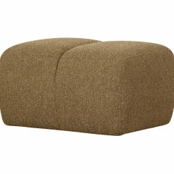 Clearance WOOOD Mojo poef 45x84x64 cm bouclé Geel/bruin melange