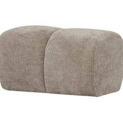 Sale WOOOD Mojo poef 45x84x64 cm ribstof donker zand Donkerzand