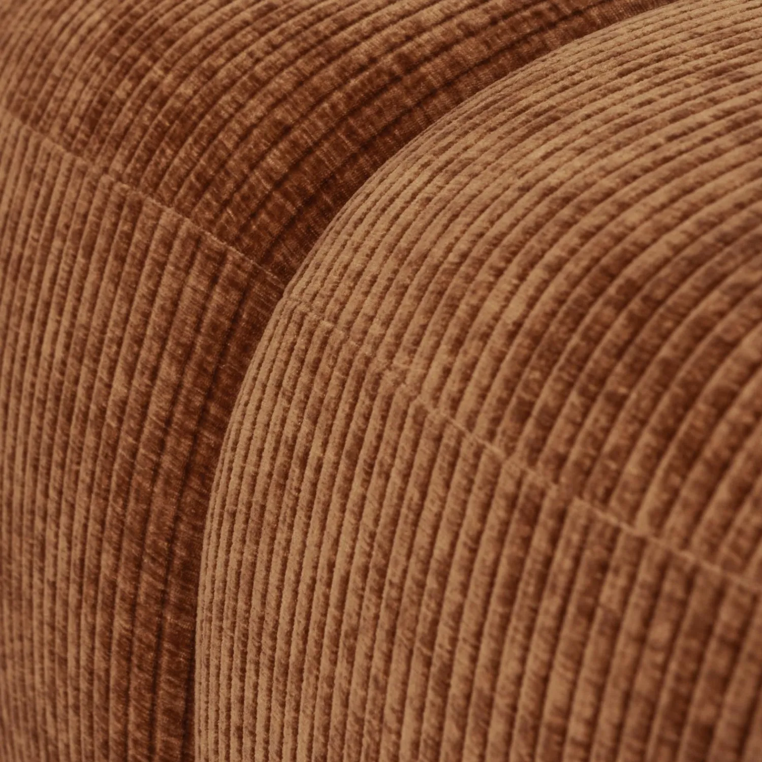 Online WOOOD Mojo poef 45x84x64 cm ribstof Roestbruin