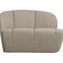 Hot WOOOD Mojo 2-zits bankje links bouclé Beige melange