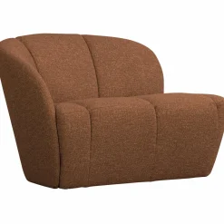 WOOOD Mojo 2-zits bankje links bouclé Roestbruin melange