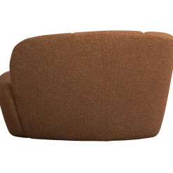 WOOOD Mojo 2-zits bankje links bouclé Roestbruin melange