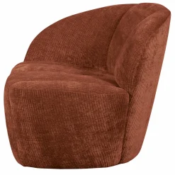 Outlet WOOOD Mojo 2-zits bankje links ribstof Roestbruin