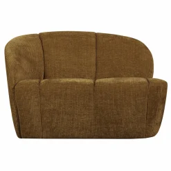 WOOOD Mojo 2-zits bankje links ribstof Honinggeel