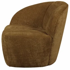 WOOOD Mojo 2-zits bankje links ribstof Honinggeel