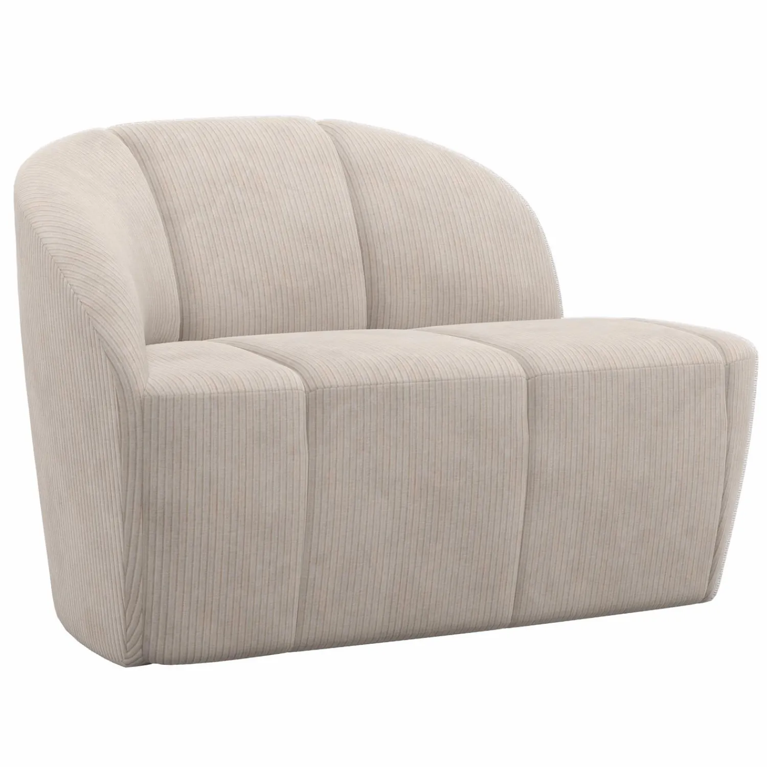 Discount WOOOD Mojo 2-zits bankje links ribstof ecru