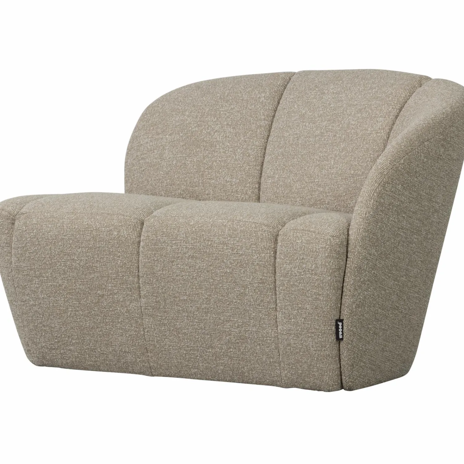 Hot WOOOD Mojo 2-zits bankje rechts bouclé Beige melange