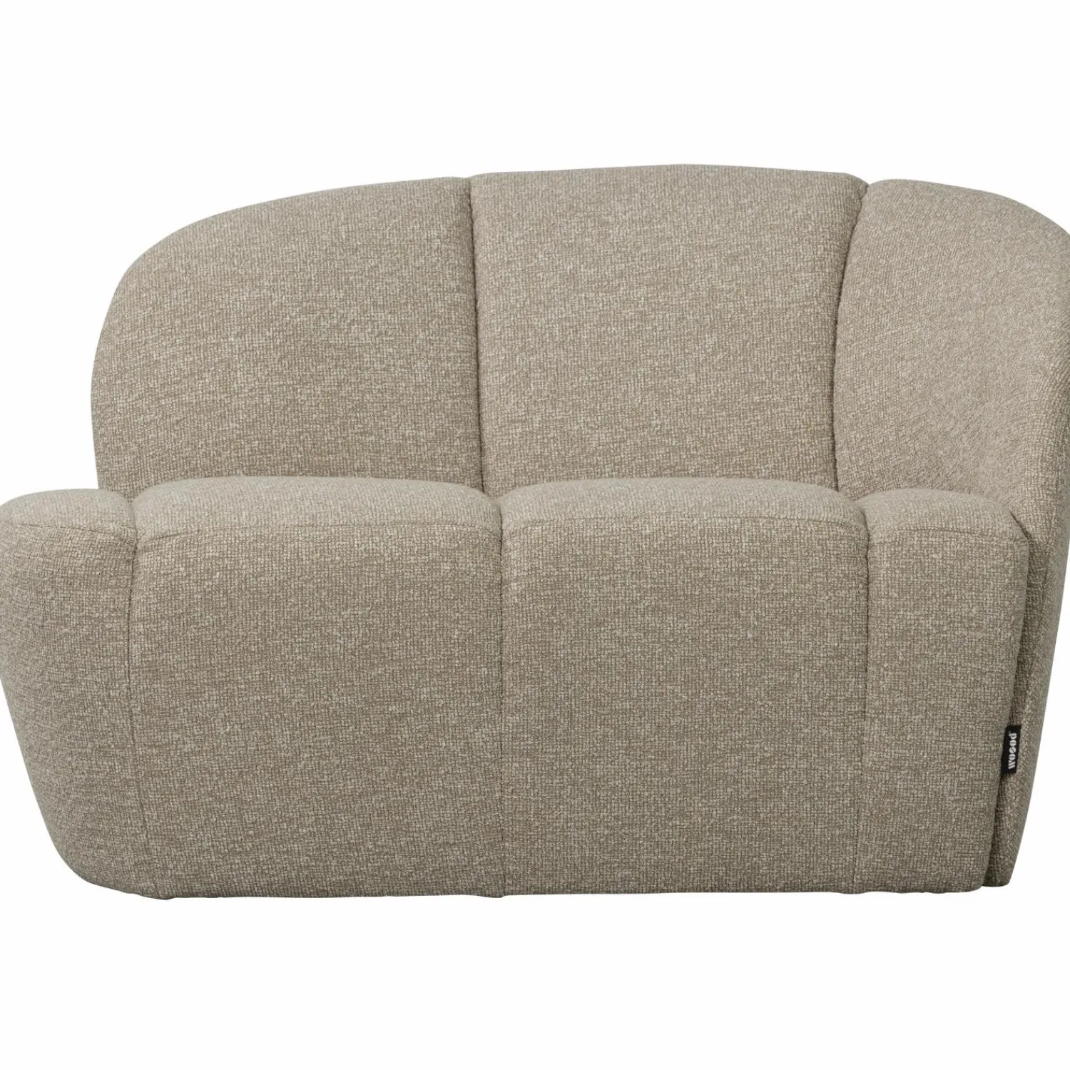 Hot WOOOD Mojo 2-zits bankje rechts bouclé Beige melange